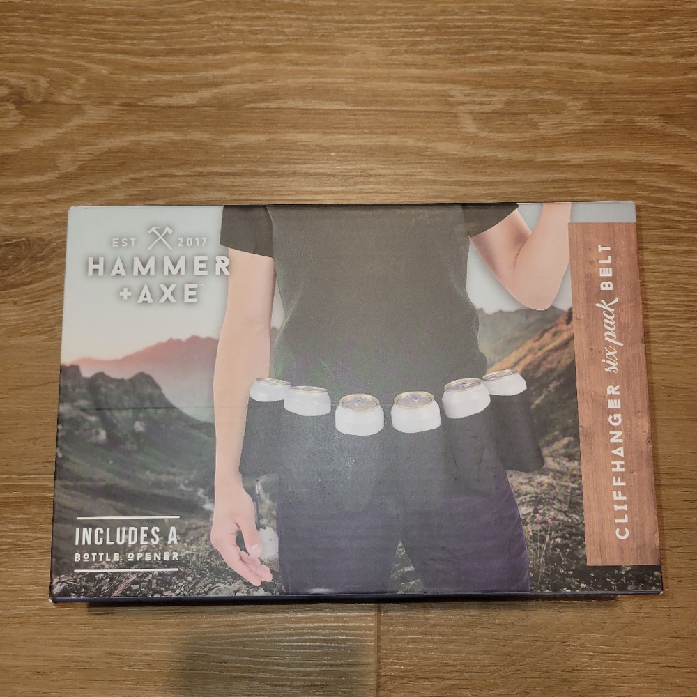 Hammer + Axe Cliffhanger 6-Pack Belt Holder With Bottle Opener New